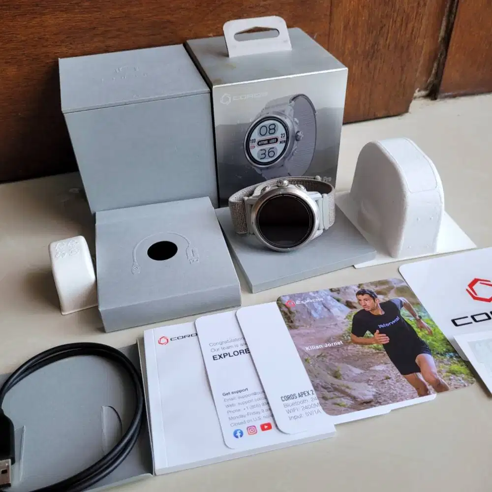 COROS APEX 2 PRO Sapphire Titanium Second Mulus Like New Fullset Ori