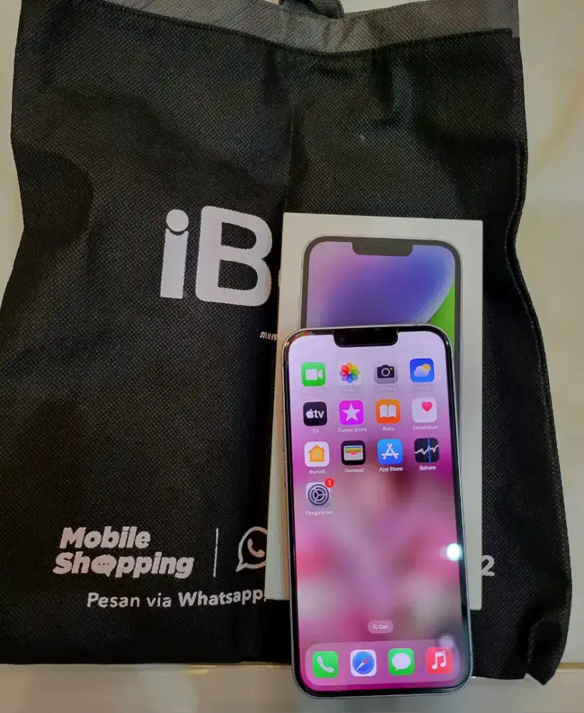 Iphone 14 128gb ibox lavender punya pribadi