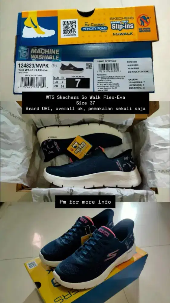 Sepatu skechers hands free slip-in go walk