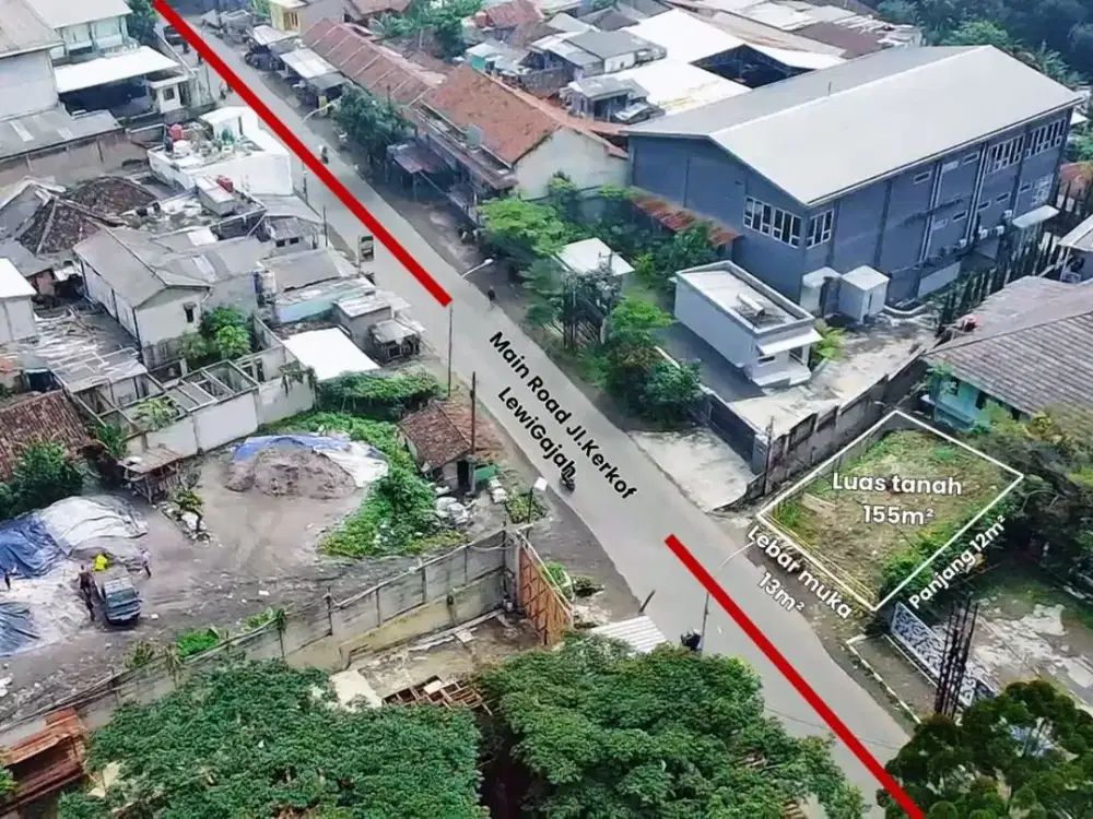 Dijual Tanah mainroad jalan kerkof Leuwigajah Cimahi dkt Baros Nanjung