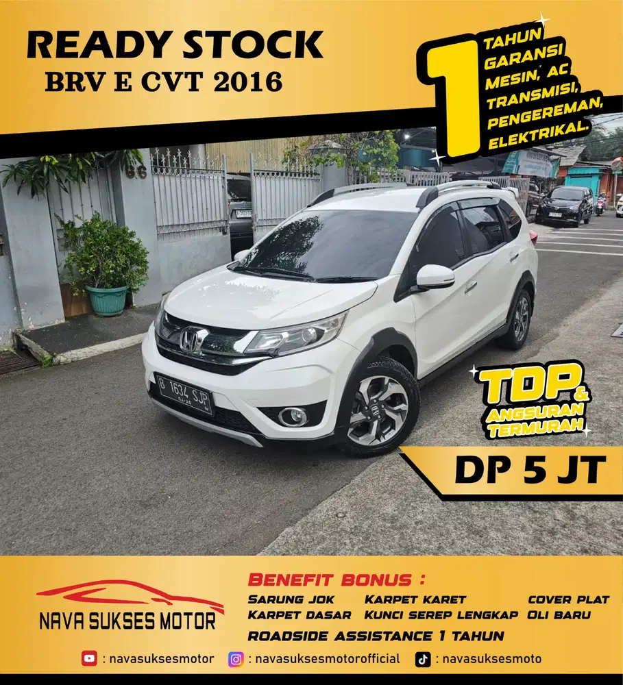 TDP 5 JUTA - BRV E CVT 2016