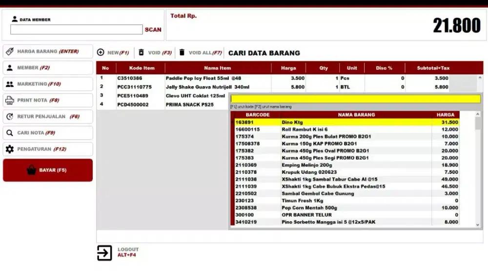 Aplikasi Toko, Retail, Grosir, Minimarket