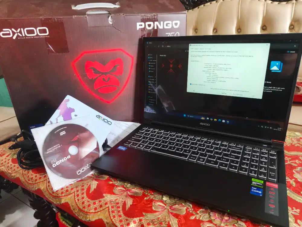 Axioo PONGO 750 Intel Core I7-13620H RTX 4050 6GB Second Like NEW