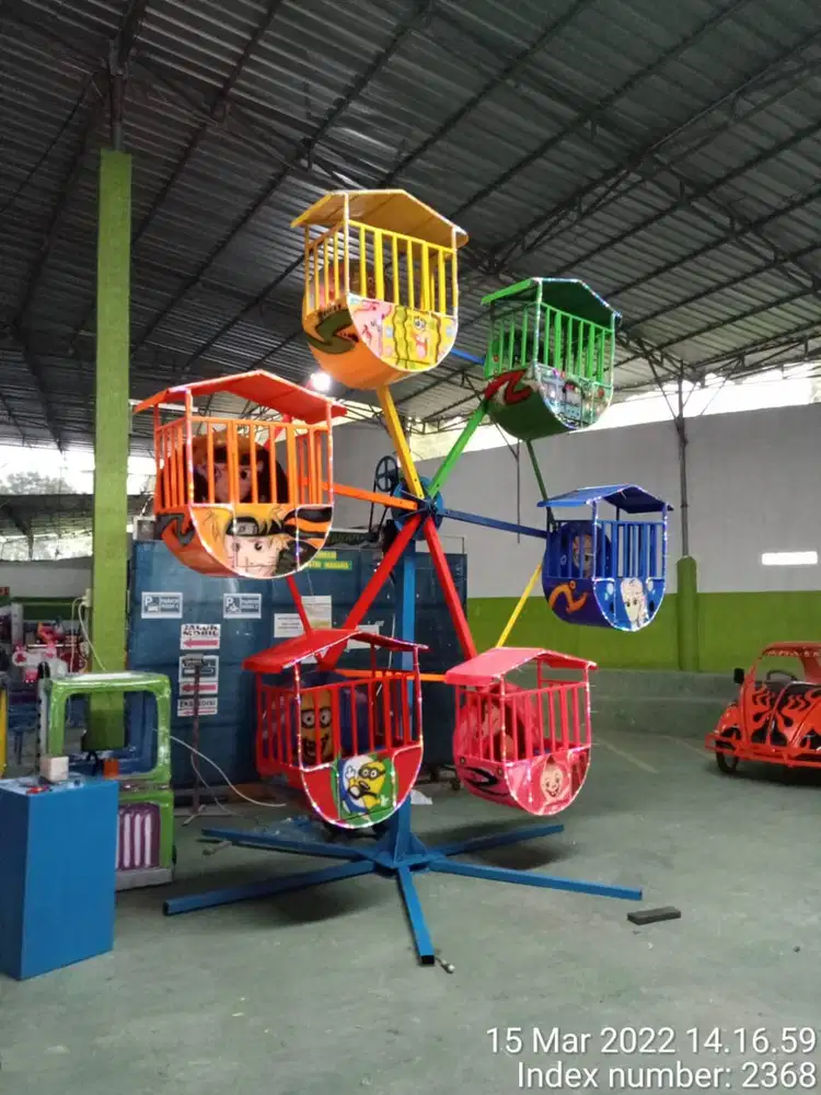 PLAYGROUND OUTDOOR Odong LengkapMusik dan Lampu || Kincir 6 GERBONG