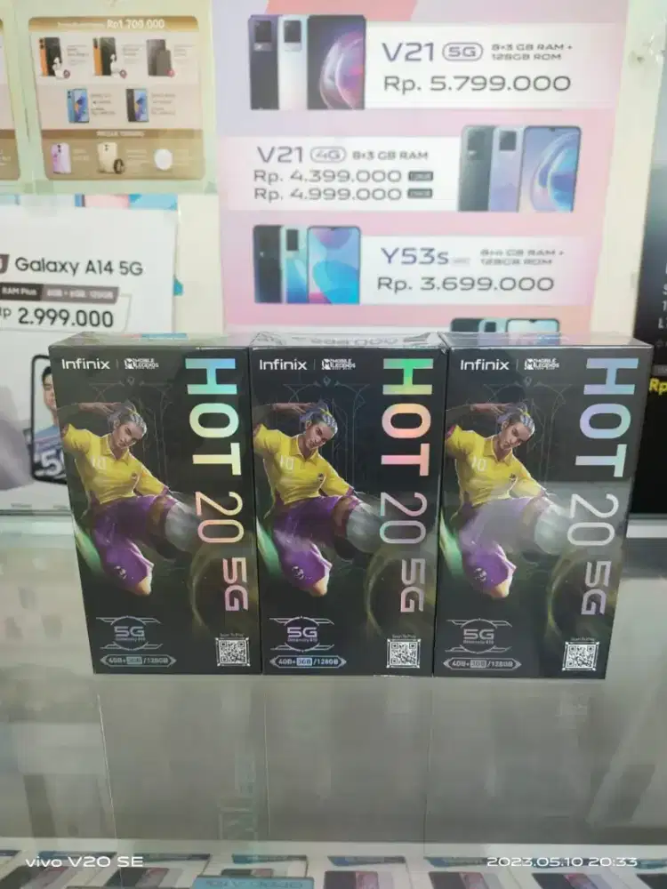 Infinix Hot 20 5G  4/128 GB NFC 50 MP Dimensity 810 5G Garansi Resmi