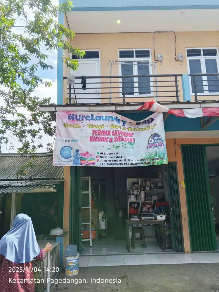 DIJUAL TAKE OVER LAUNDRY DI KP.MEDANG KELAPA DUA, KAB. TANGERANG