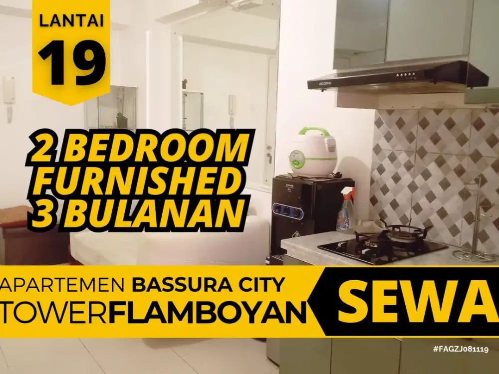 Sewa 2 Bedroom Furnished 3 Bulanan Tower F Lantai 19 Apartemen Bassura City