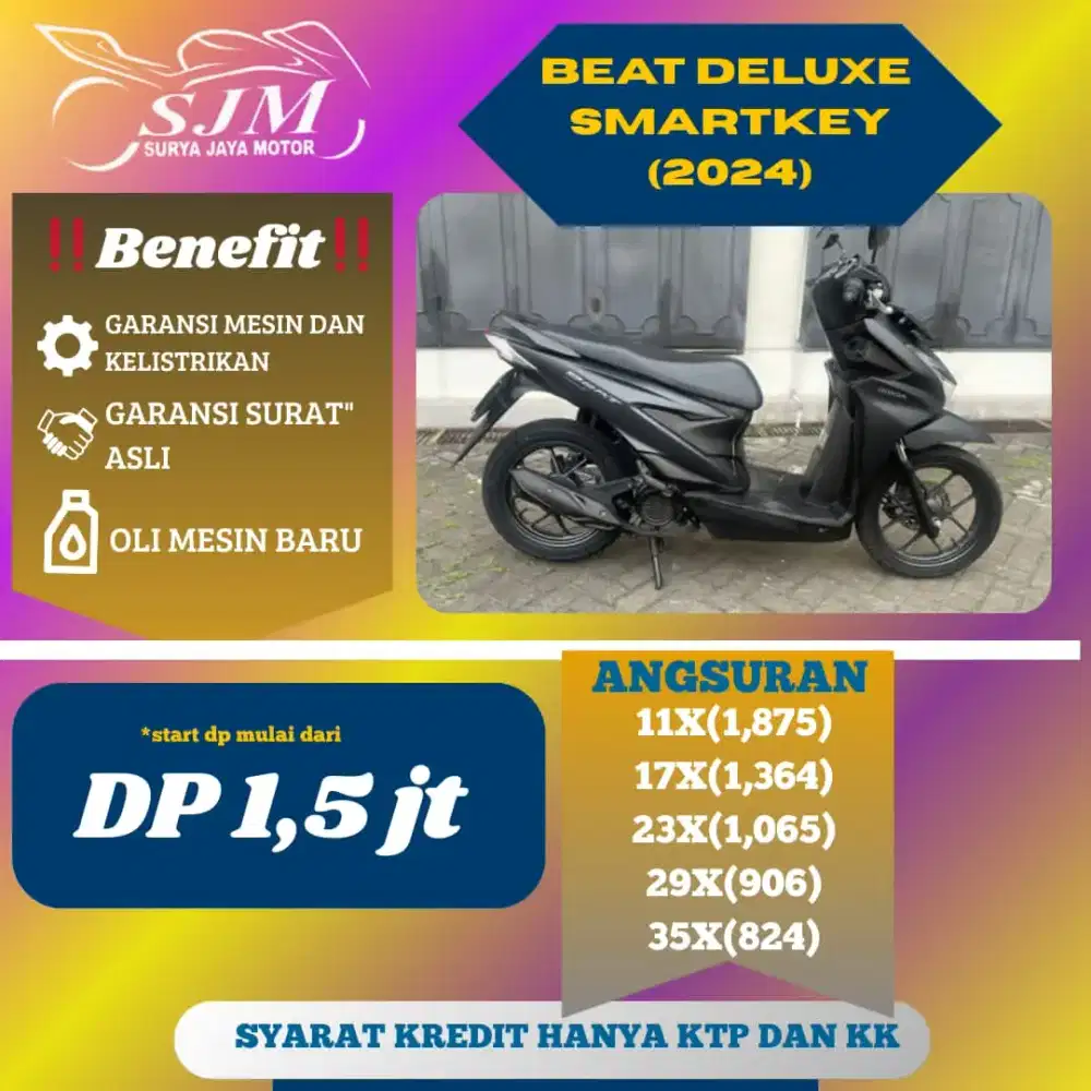 HONDA BEAT DELUXE SMARTKEY 2024 MESIN HALUS
