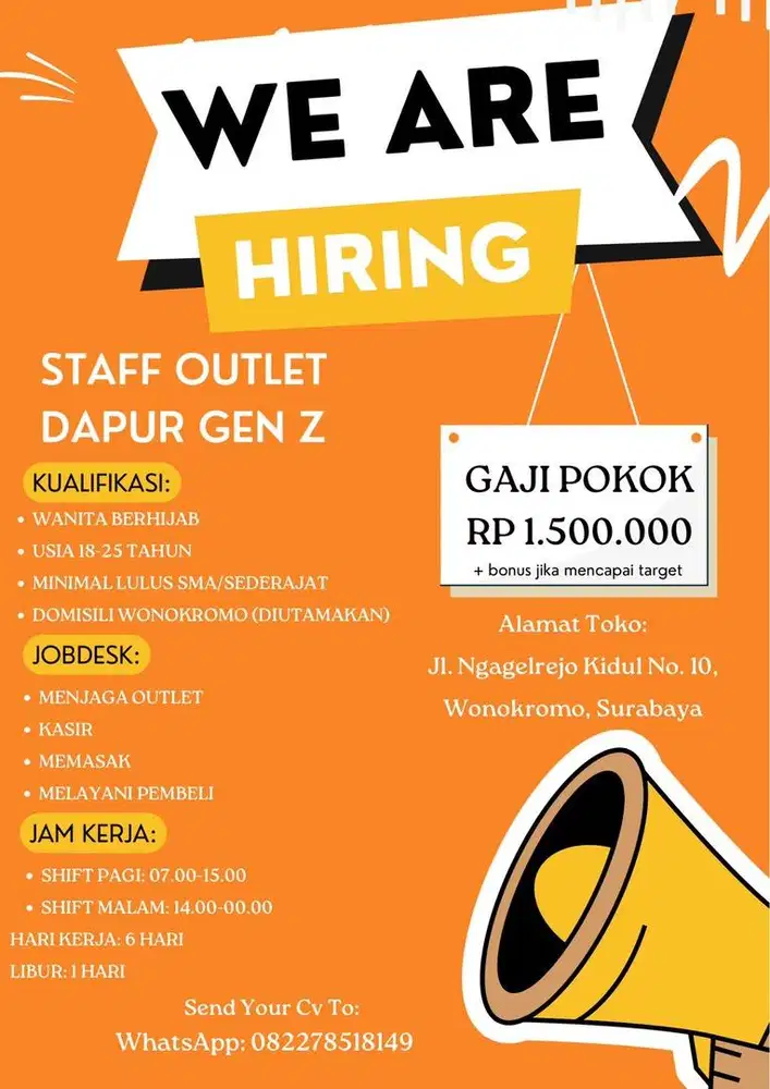 Staff Outlet Dapur Gen Z