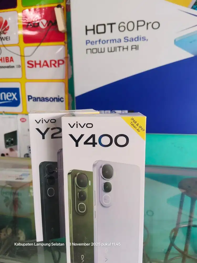 Vivo y400 8/256gb amoled tahan air ,tahan banting ,garansi resmi