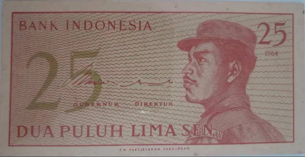 Uang kuno 25 sen tahun 1964