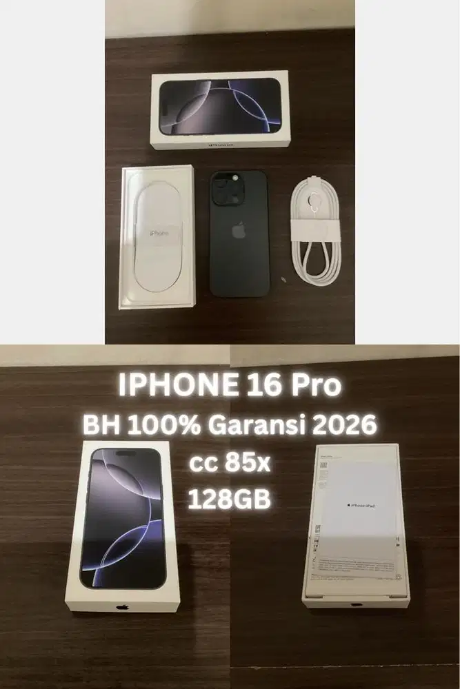 Iphone 16 pro ibox 17 BH 100 Garansi 2026 BNOB