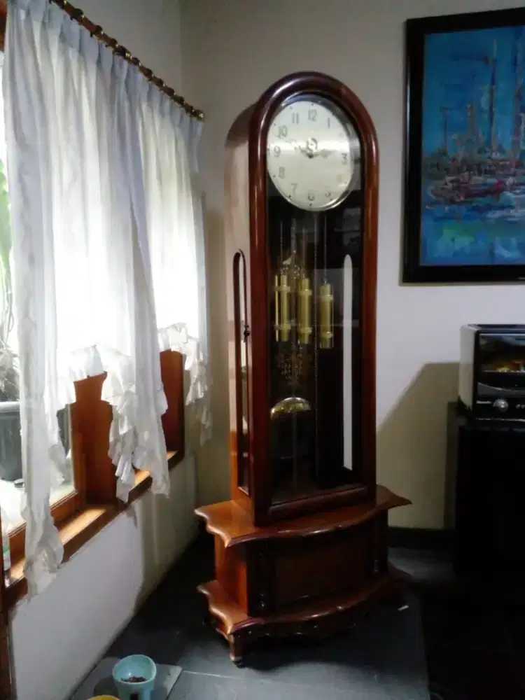 Jam antik junghans kayu jati