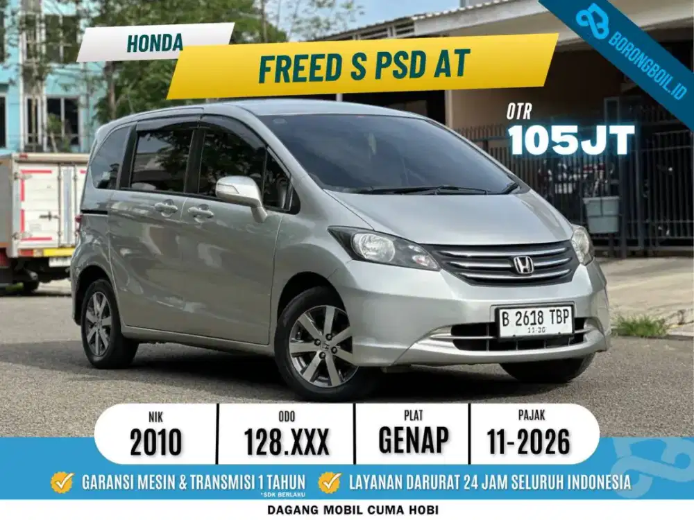 TDP 10 Juta Honda Freed E PSD AT 2010 Abu-Abu Muda Metalik 2011 sienta