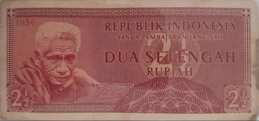Uang kuno 2,5 rupiah tahun 1956