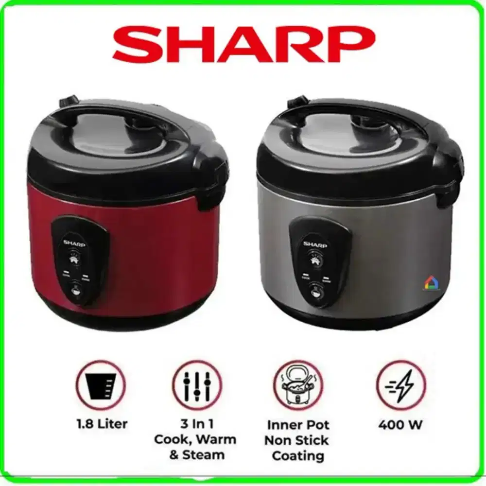 Sharp Rice Cooker~Penanak Nasi 1.8Liter ( KS-N18MG-RB/SL ) 3In1