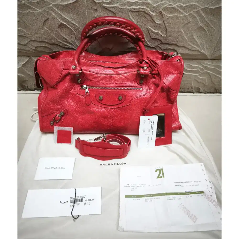 BALENCIAGA City Red (Authentic)
