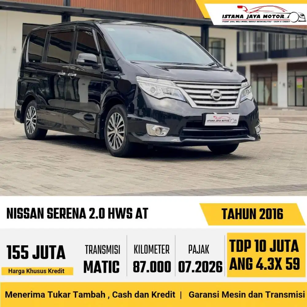 FIRST HAND Nissan Serena 2.0 HWS AT 2016 Hitam