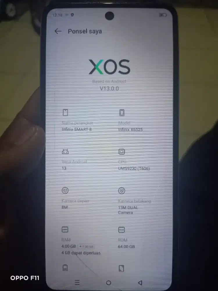 Infinix smart 8 Ram 4+4/64 Gb