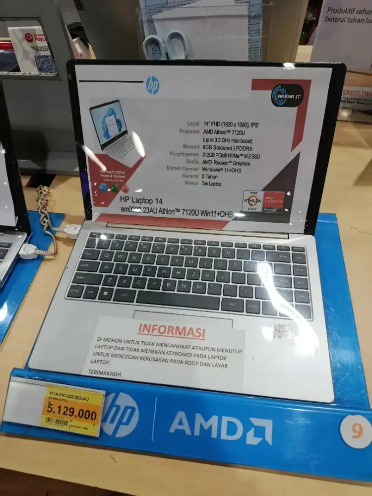 Laptop Hp 14 em0222-23AU, Win11 + OHS
