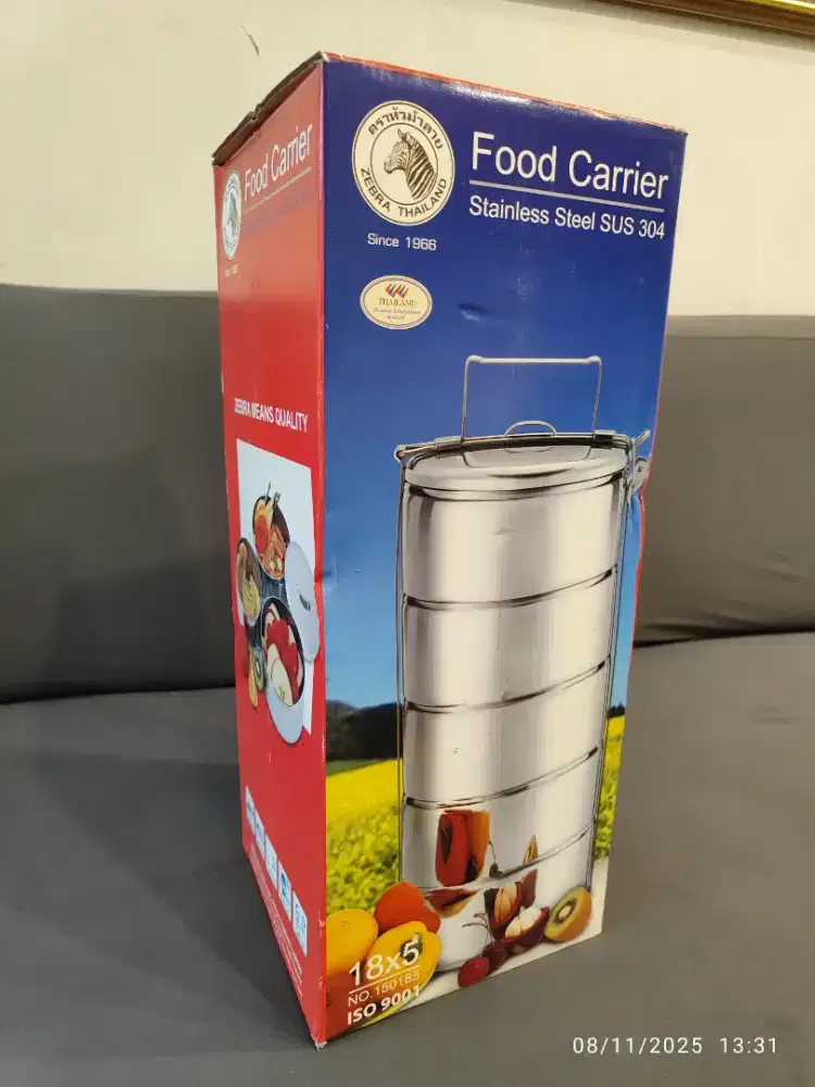 Rantang Stainless Zebra 5 Susun 18 cm