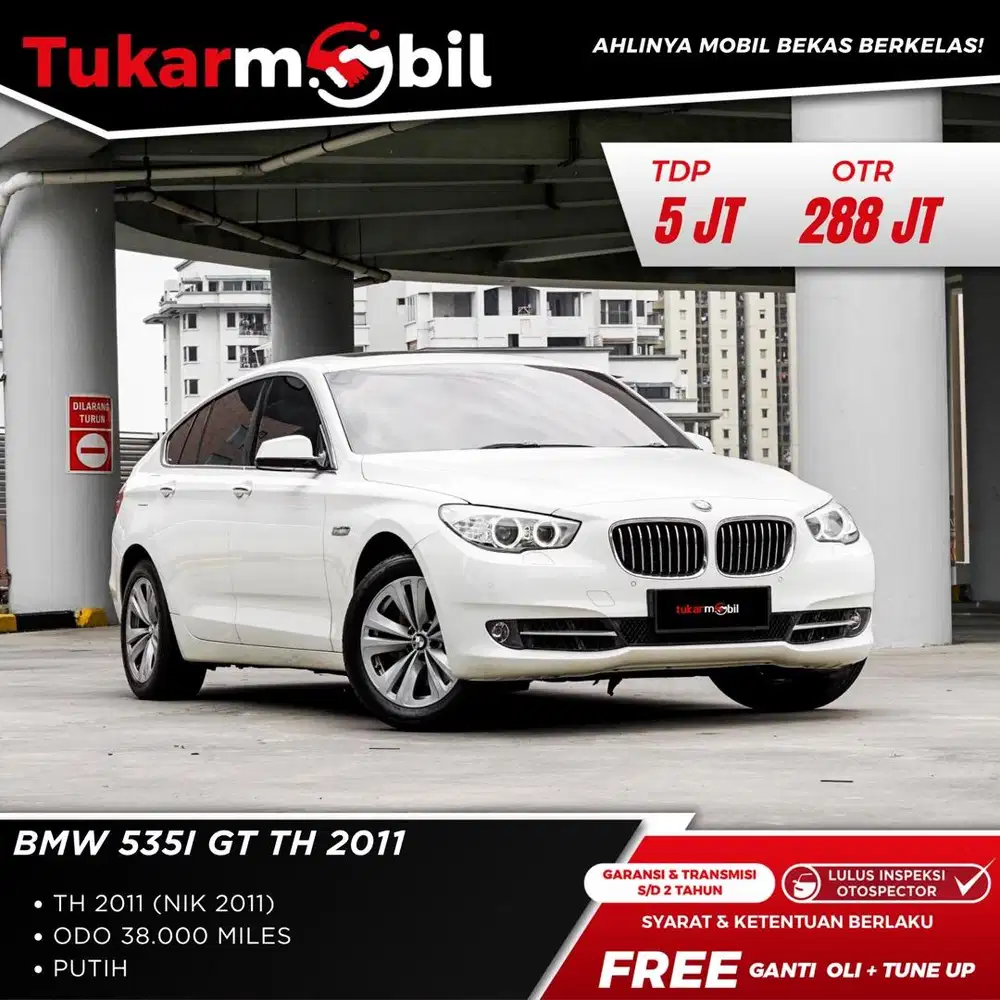 [BERGARANSI] BMW 535i GT MATIC TAHUN 2011 PAJAK PANJANG LOW KM