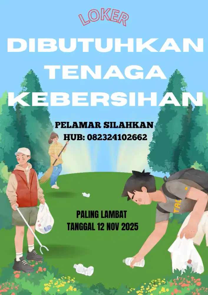 Lowongan kerja petugas kebersihan