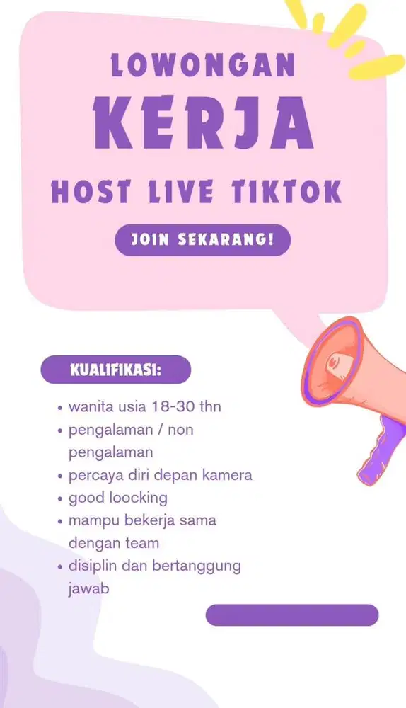 lowongan kerja host live