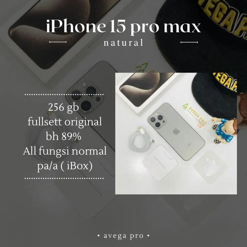 Second iphone 15 promax 256gb natural titanium