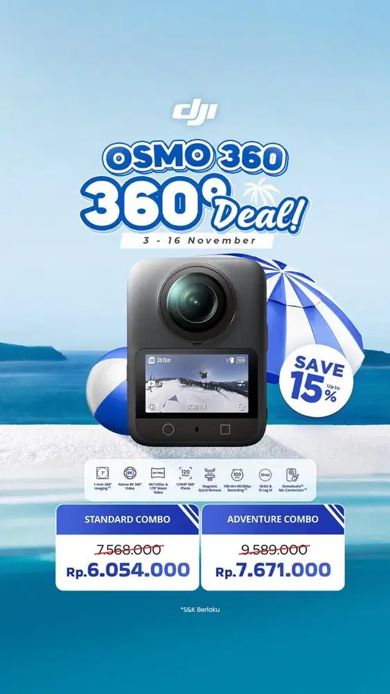 DJI Osmo360 promo sampai 16 november