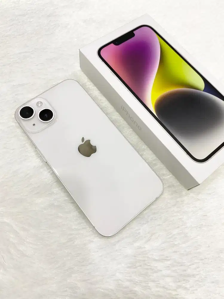Iphone 14 128gb starlight, resmi iBox (like new)
