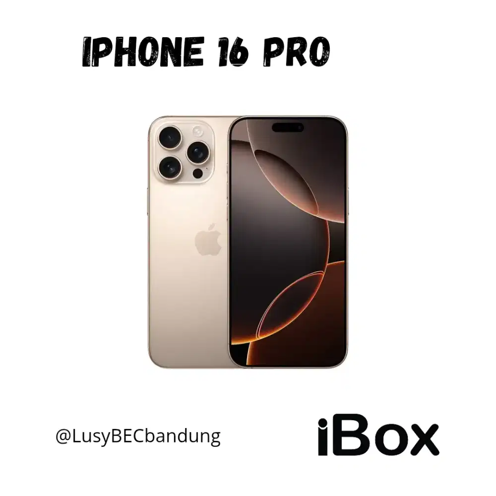 IPHONE 16 PRO 128GB Resmi iBox Bisa Cash/Cicilan