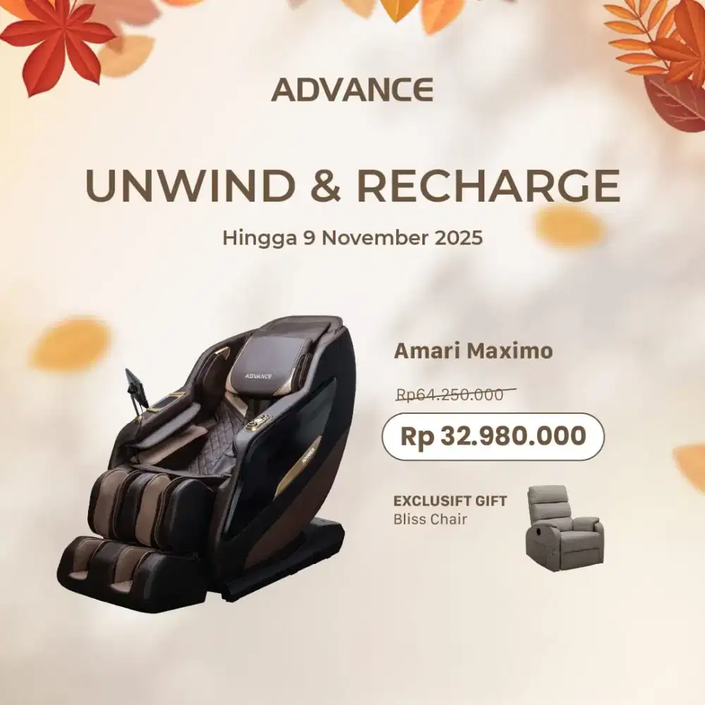 Kursi pijat sangat cocok untuk relaxasi dan butuh pijatan