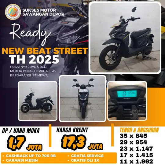 BERGARANSI CASH KREDIT HONDA NEW BEAT STREET TH 2025 UNIT ISTIMEWA