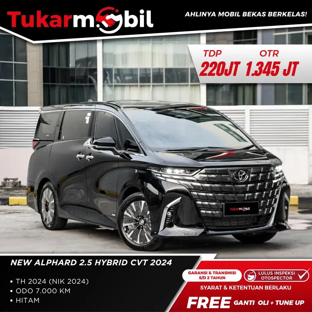 [BERGARANSI] NEW ALPHARD 2.5 HYBRID CVT TAHUN 2024 LOW KM PJAK PANJANG