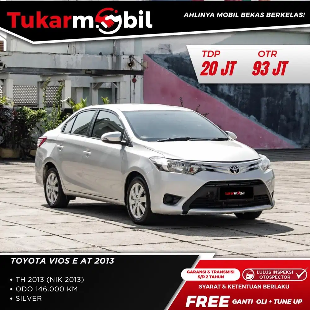 [BERGARANSI] TOYOTA VIOS E MATIC TAHUN 2013