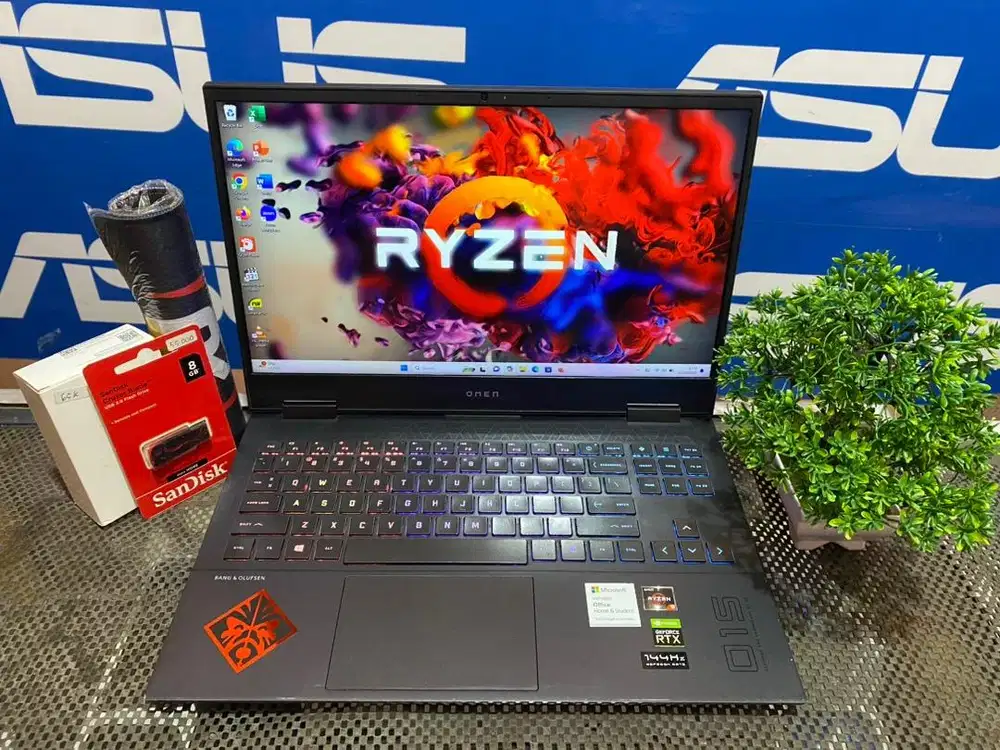 HO OMEN 15 GAMING RYZEN 9 NVIDIA RTX 2060 RAM 16GB SDD 1000GB