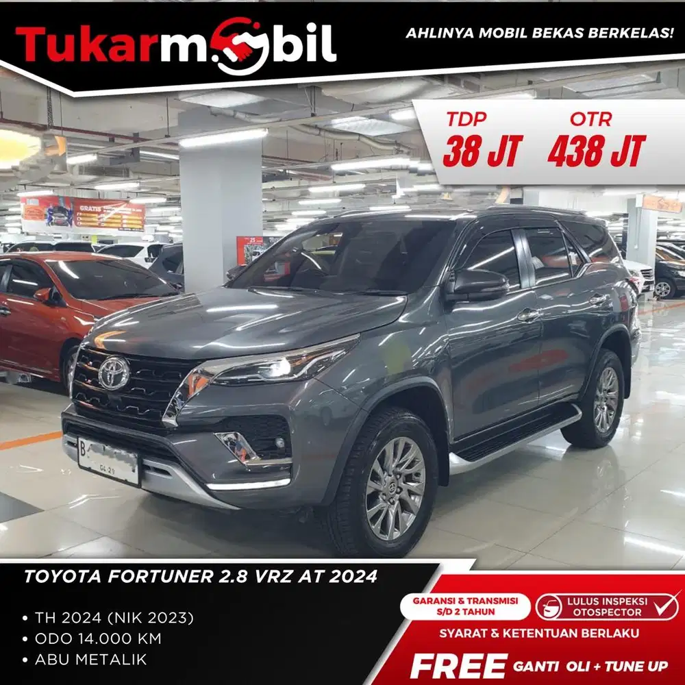 [BERGARANSI] TOYOTA FORTUNER 2.8 VRZ MATIC TAHUN 2023/2024 LOW KM