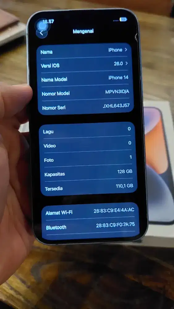 Iphone 14 128gb Garansi Resmi