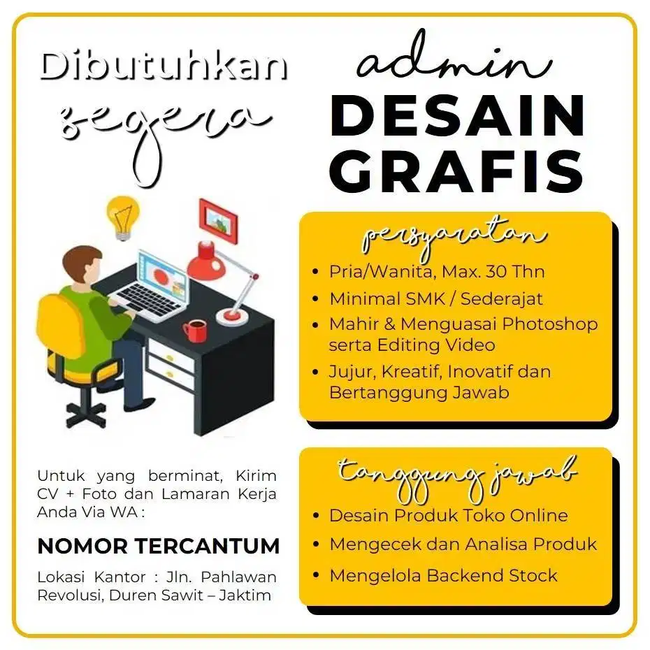 Lowongan Kerja Desain Grafis / Rancang Grafis