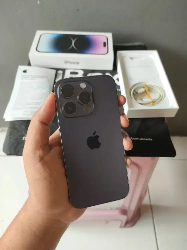 Iphone 14 pro 128gb ex iBox fullset full ori mulus