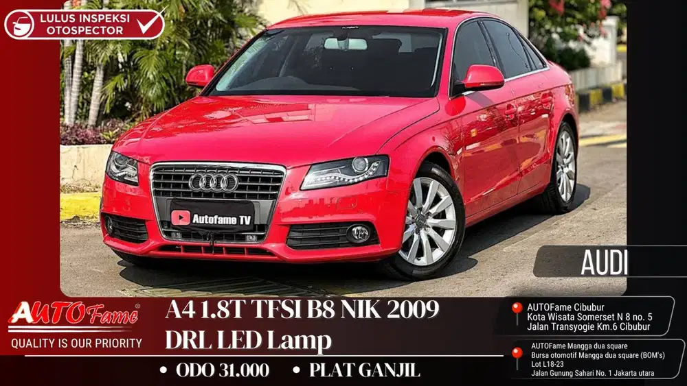 Audi A4 1.8T TFSI B8 Red On Black NIK 2009 DRL LED Lamp