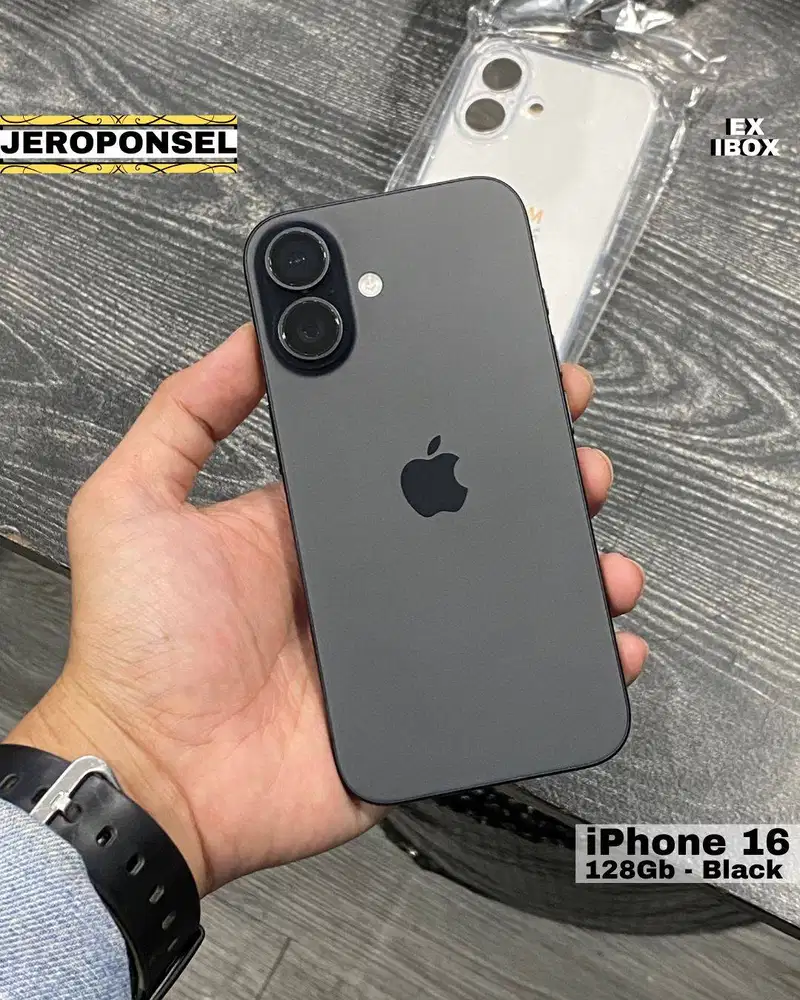IPHONE 16 128GB BLACK IBOX LIKENEW BH 100% GARANSI APRIL 2026 FULL SET