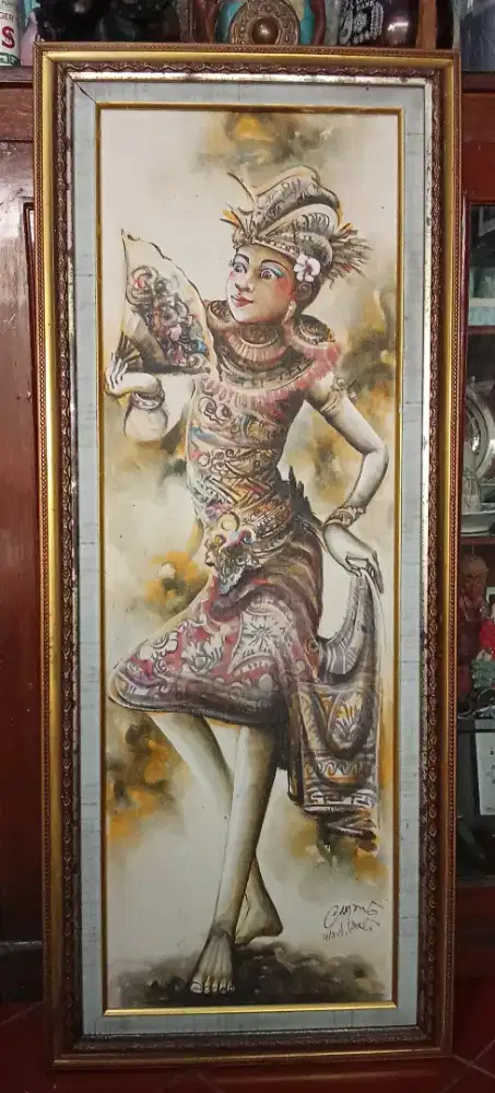 Lukisan Penari Bali Karya Pelukis Ubud Original
