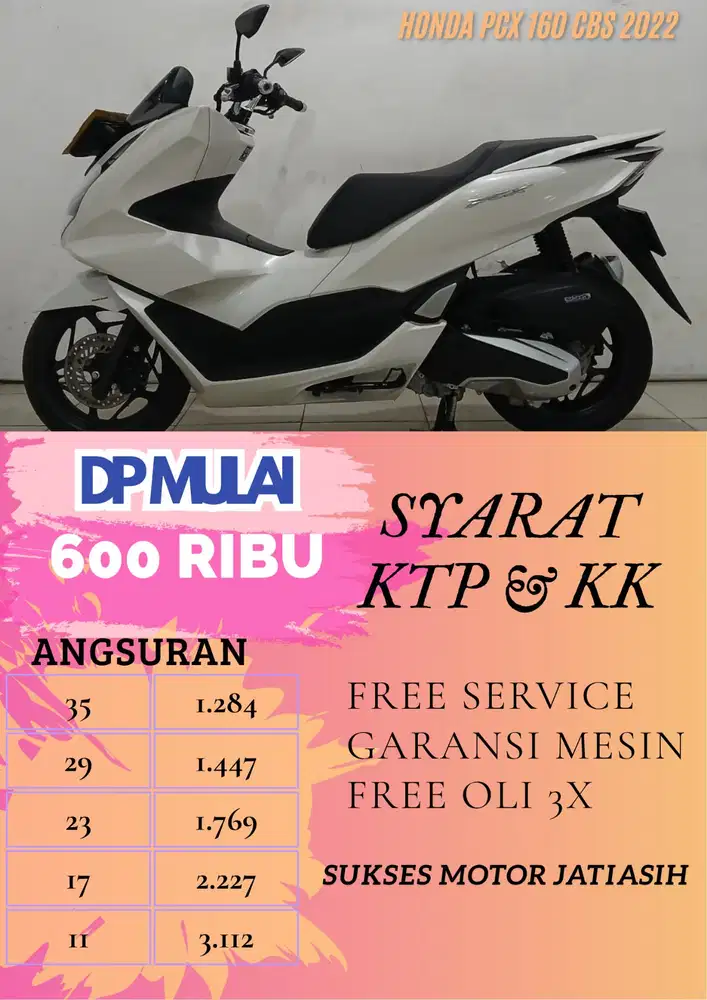 DP MURAH HONDA PCX CBS 2022 BISA CASH/KREDIT MENGGUNAKAN CC