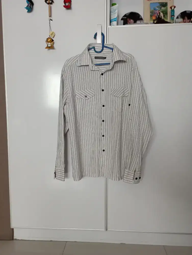 Kemeja Salur Lengan Panjang C-Water XL