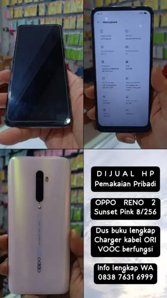 Jual OPPO RENO2 pemakaian pribadi