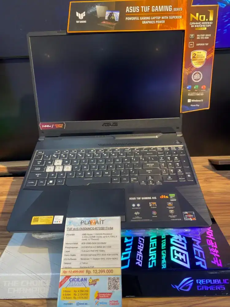 Kredit laptop asus tuf A15 modal ktp
