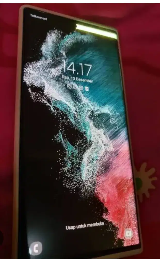Dijual Lcs Samsung S22 Ultra 5G bagian atas ada garis putih