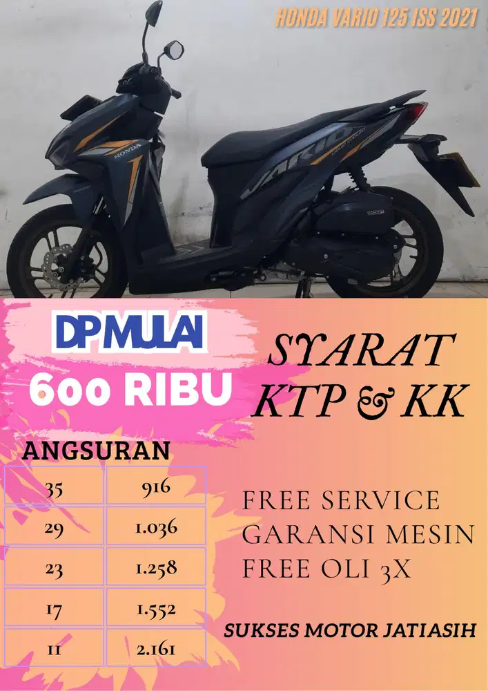 DP MURAH HONDA VARIO 125 ISS BISA CASH/KREDIT BISA MENGGUNAKAN CC